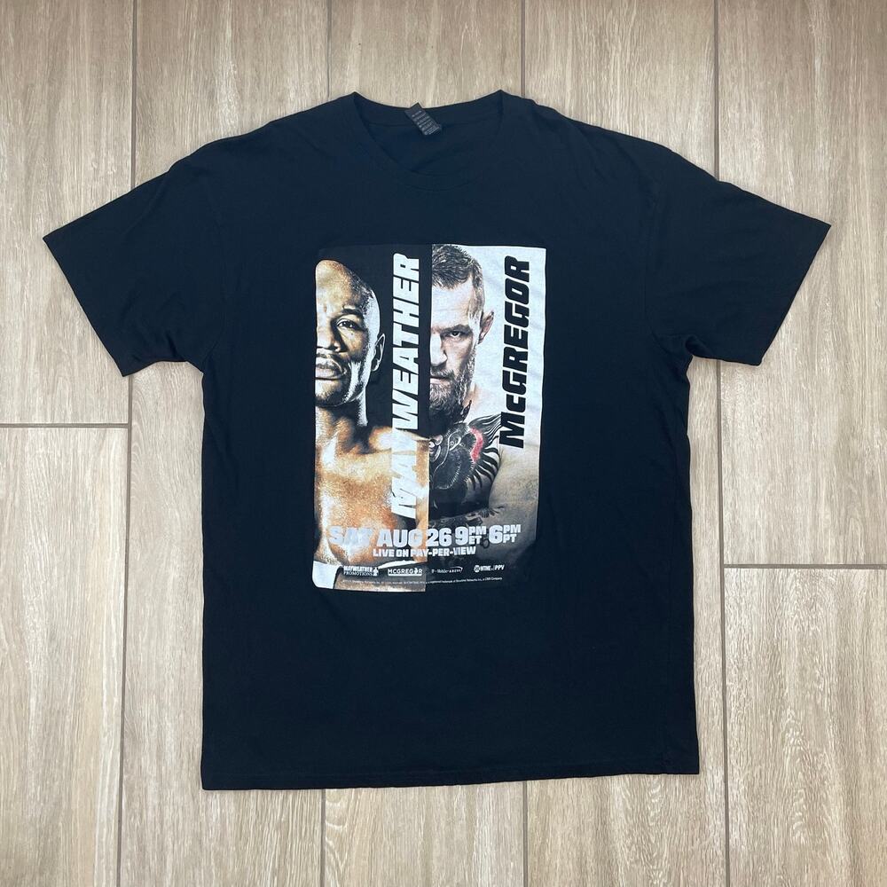 Mayweather McGregor T Shirt Mens XL 2017 Fight Boxing UFC Las Vegas Promo Tee
